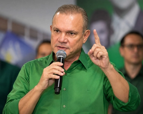 Wellington comparece à convenção do MDB com comitiva de bolsonaristas